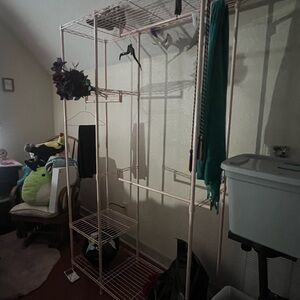 Pink Metal Storage Rack